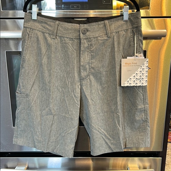 NWT‎ Gray Flat Front Shorts with Textured Fabric - Picture 1 of 5
